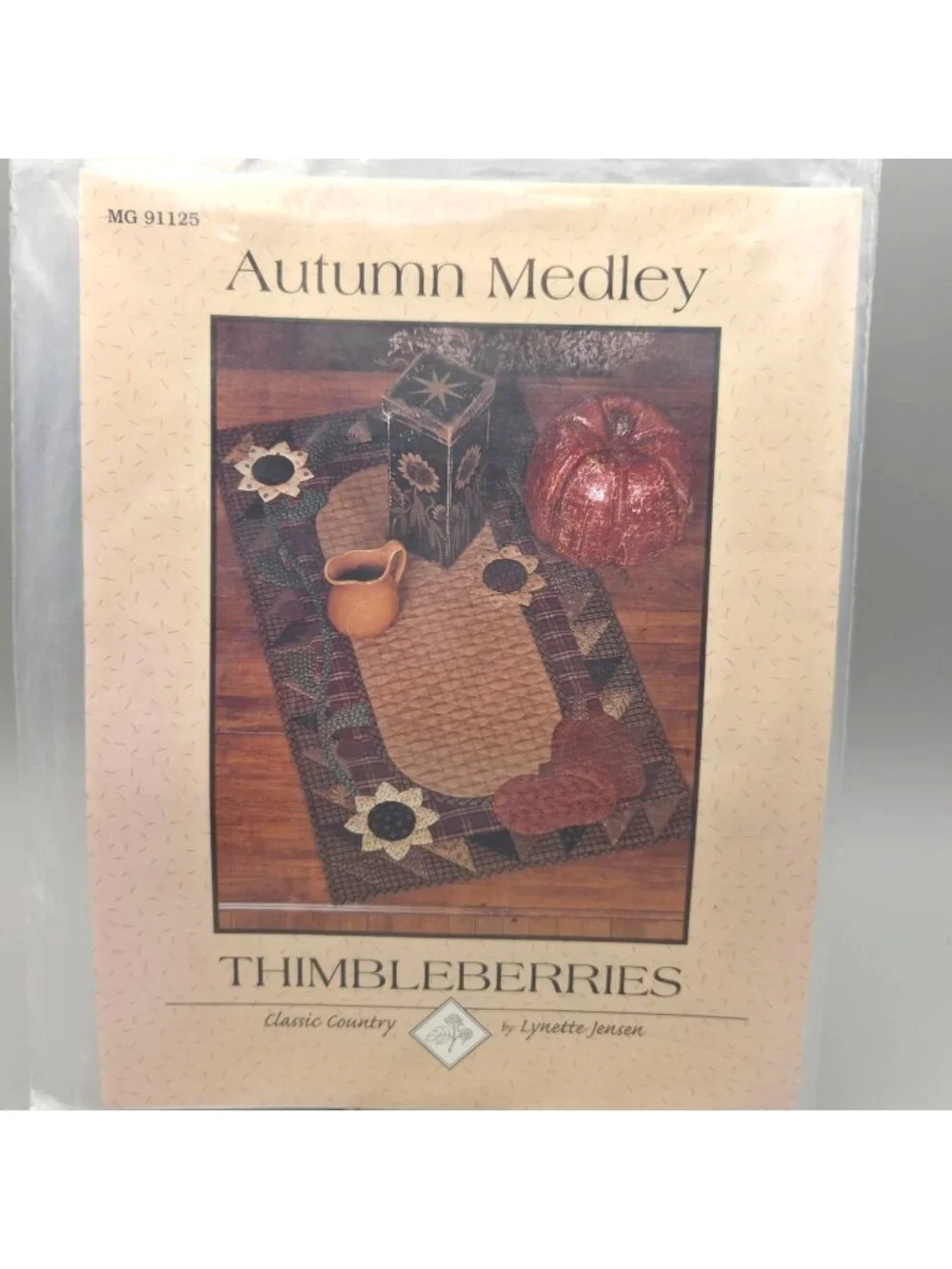 Autumn Medley Quilt Pattern Thimbleberries Table Runner Pumpkins Sunflower